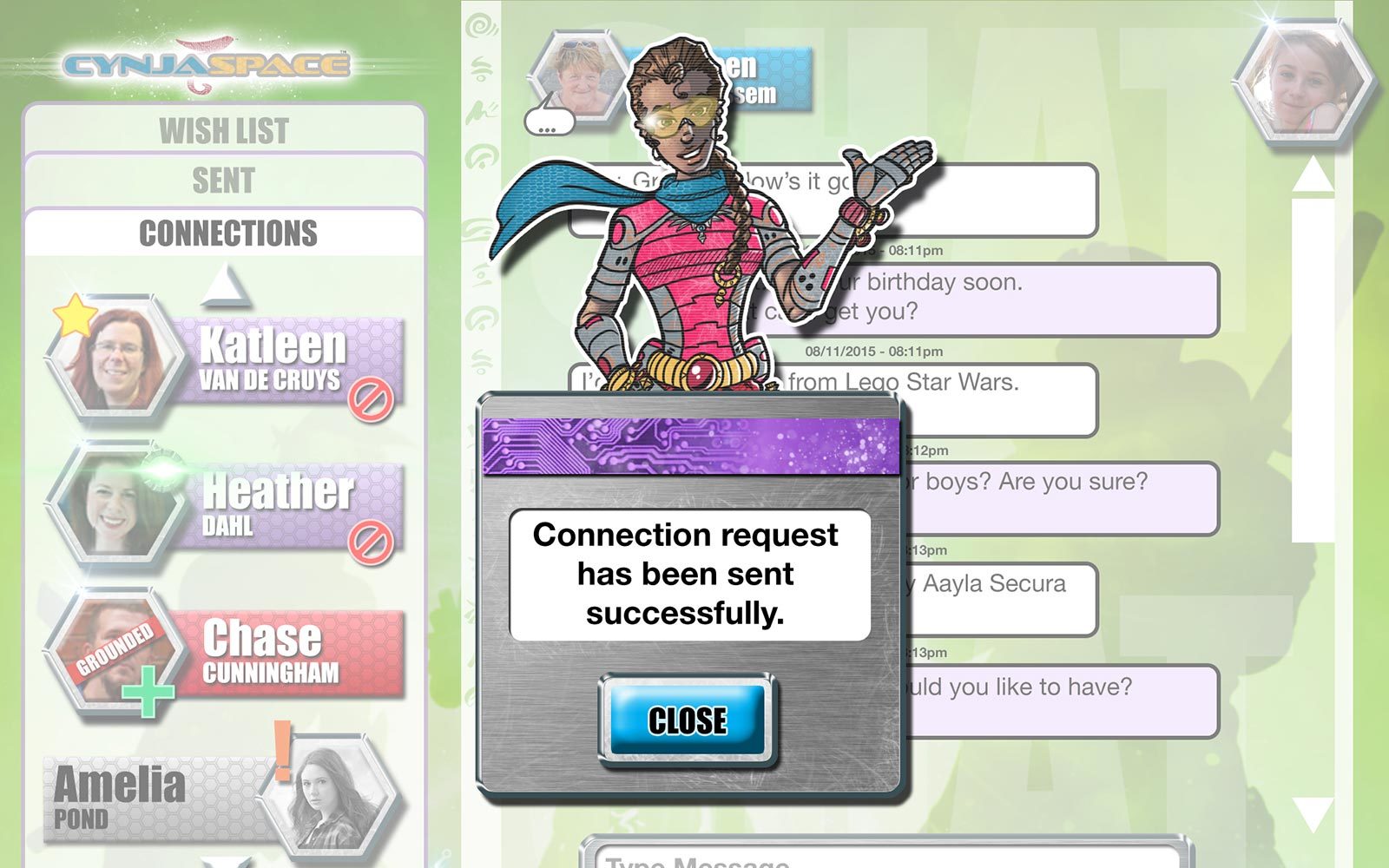 Connection Request Screen